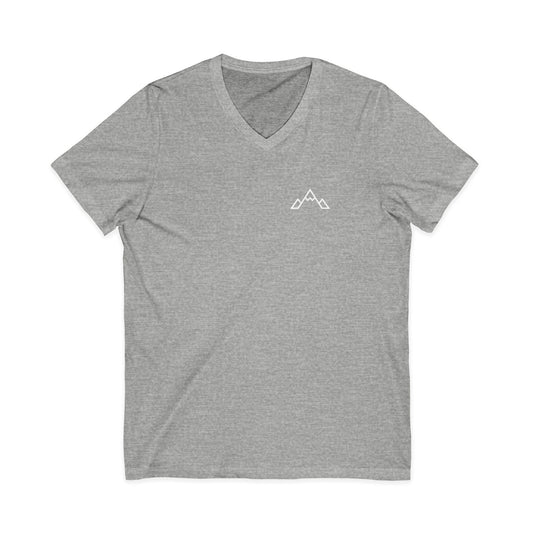 Nature Mountain V-Neck Tee — "Glory Nature" Outdoor Adventure Shirt