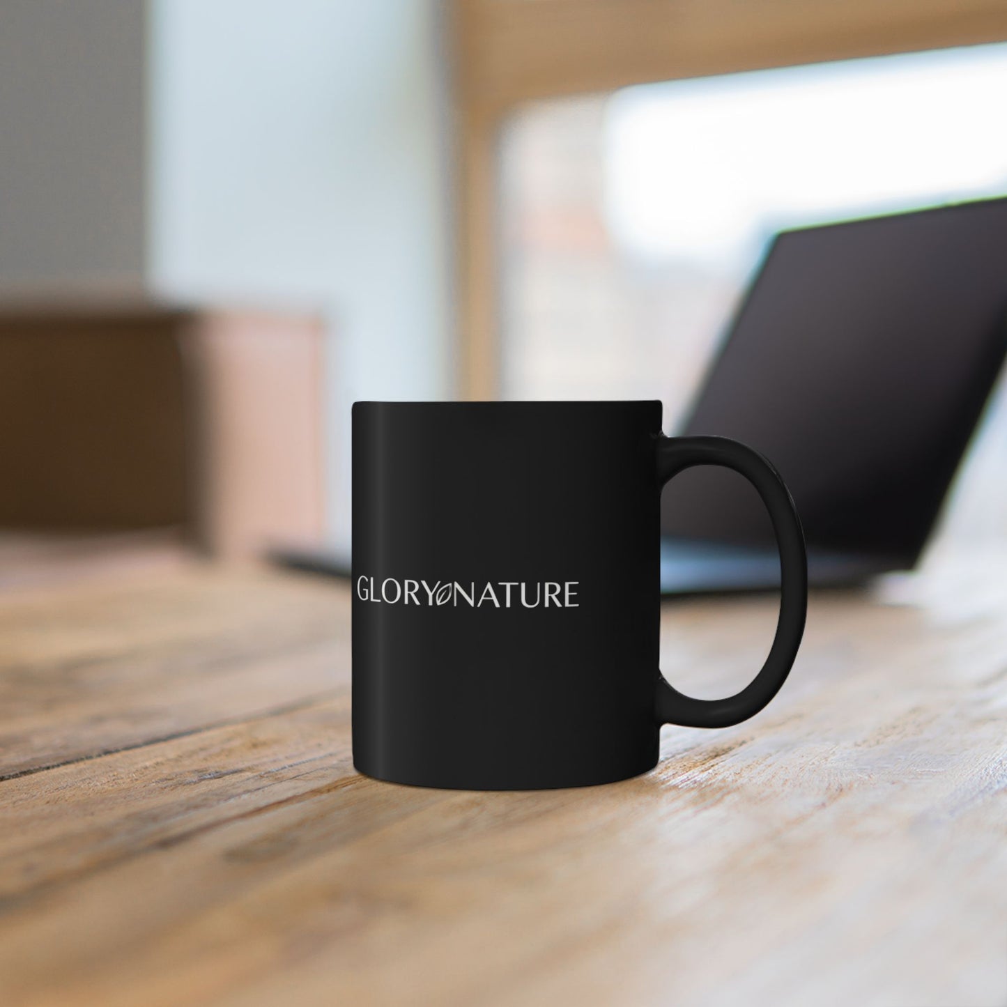 Glory Nature Black Coffee Mug — Minimal Logo Ceramic Mug (11oz & 15oz)