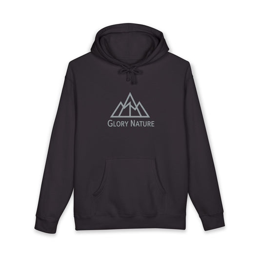 Glory Nature Mountain Hoodie — Minimal Outdoor Logo Pullover