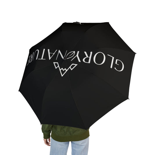 Foldable Umbrella — Black Semi‑Automatic Rain Umbrella with 'ORONATURE' Logo