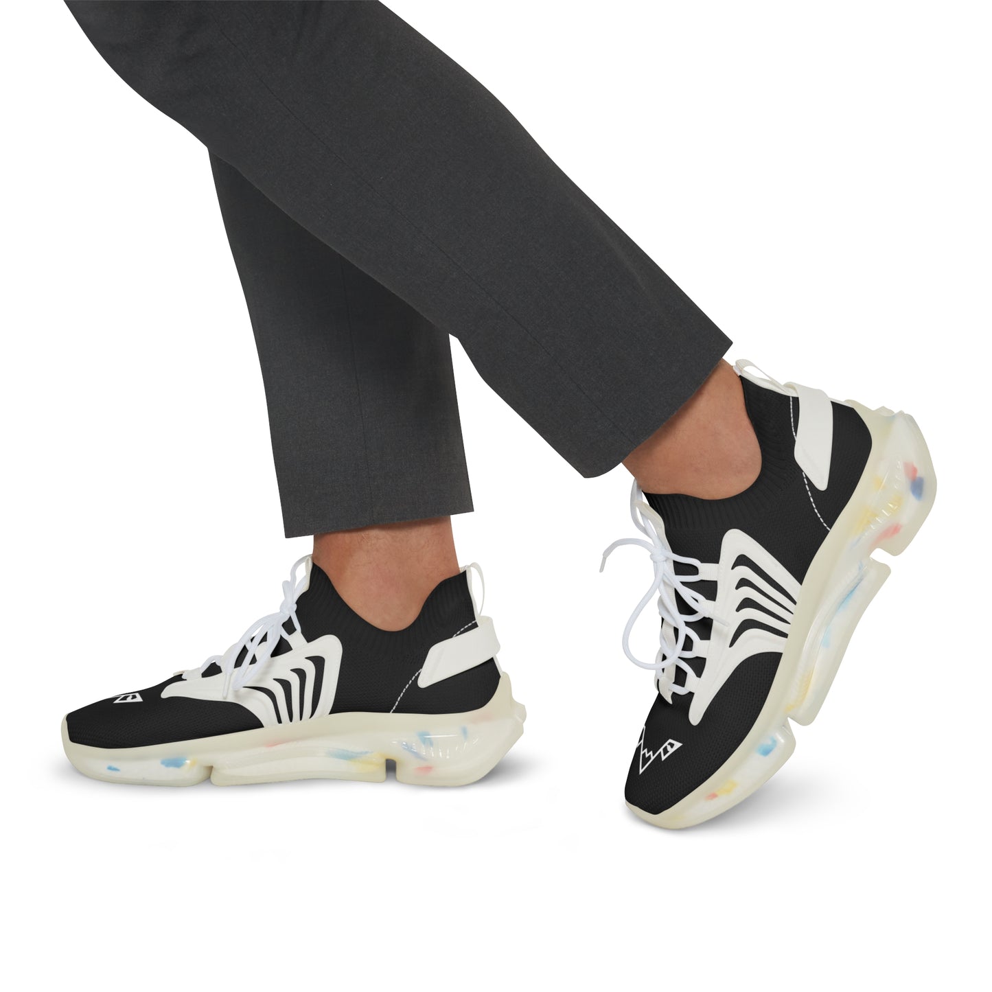Mesh Sneakers — Men's Lightweight Athletic Shoes with Mountain Logo