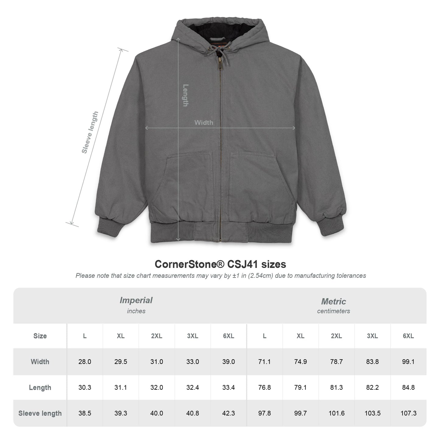 Embroidered Work Jacket – Rugged Hooded Duck Cloth Jacket with Subtle Chest Logo
