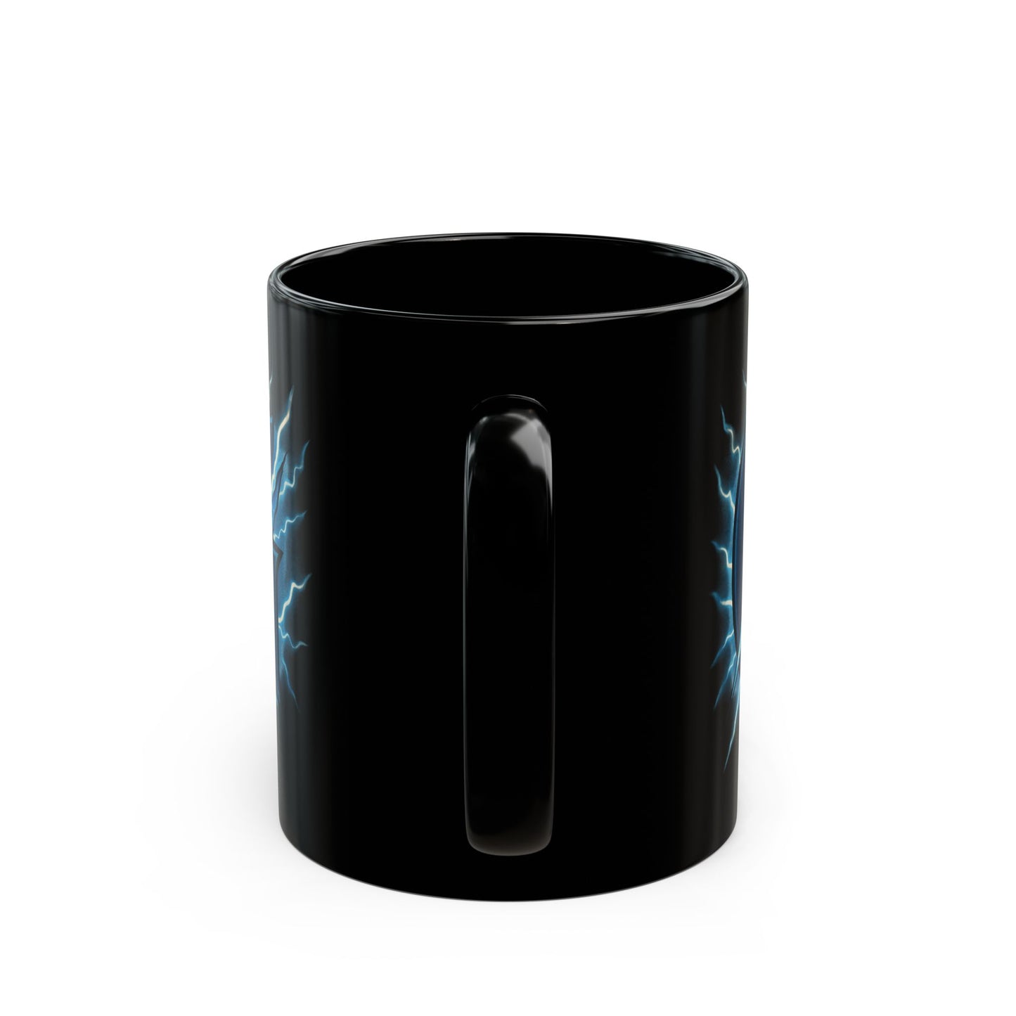 Electric Monogram G Mug — Black Ceramic Coffee Mug (11oz/15oz)
