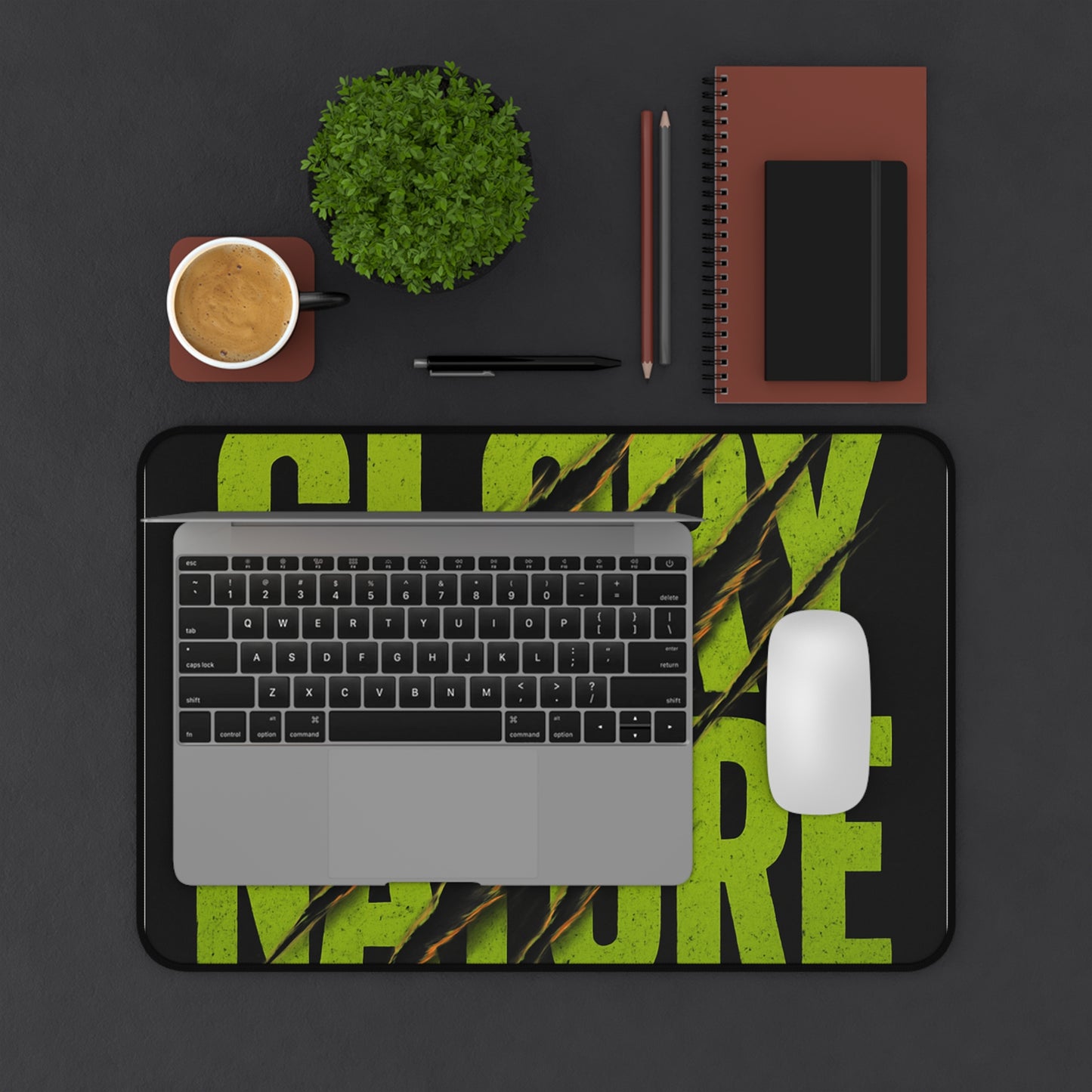 Glory Nature Desk Mat — Green Claw-Slash Gaming Mouse Pad