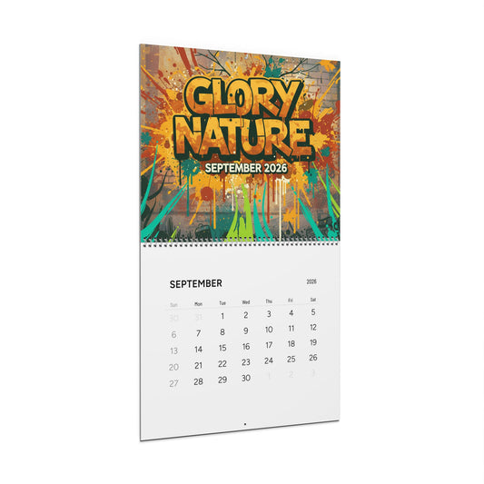 Glory Nature 2026 Wall Calendar — Graffiti Art Monthly Calendar