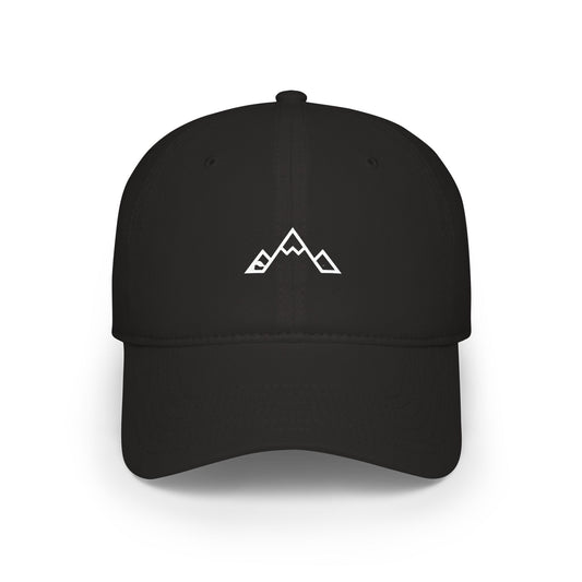 Minimal Mountain Logo Low Profile Baseball Cap — Outdoor Adventure Hat