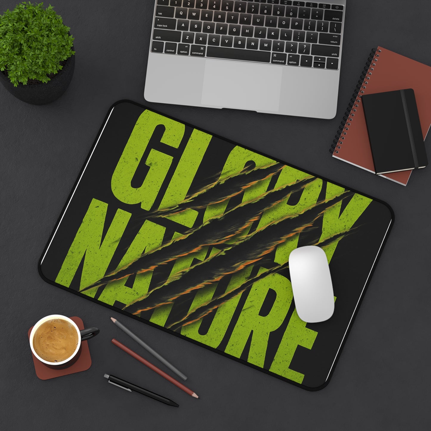 Glory Nature Desk Mat — Green Claw-Slash Gaming Mouse Pad