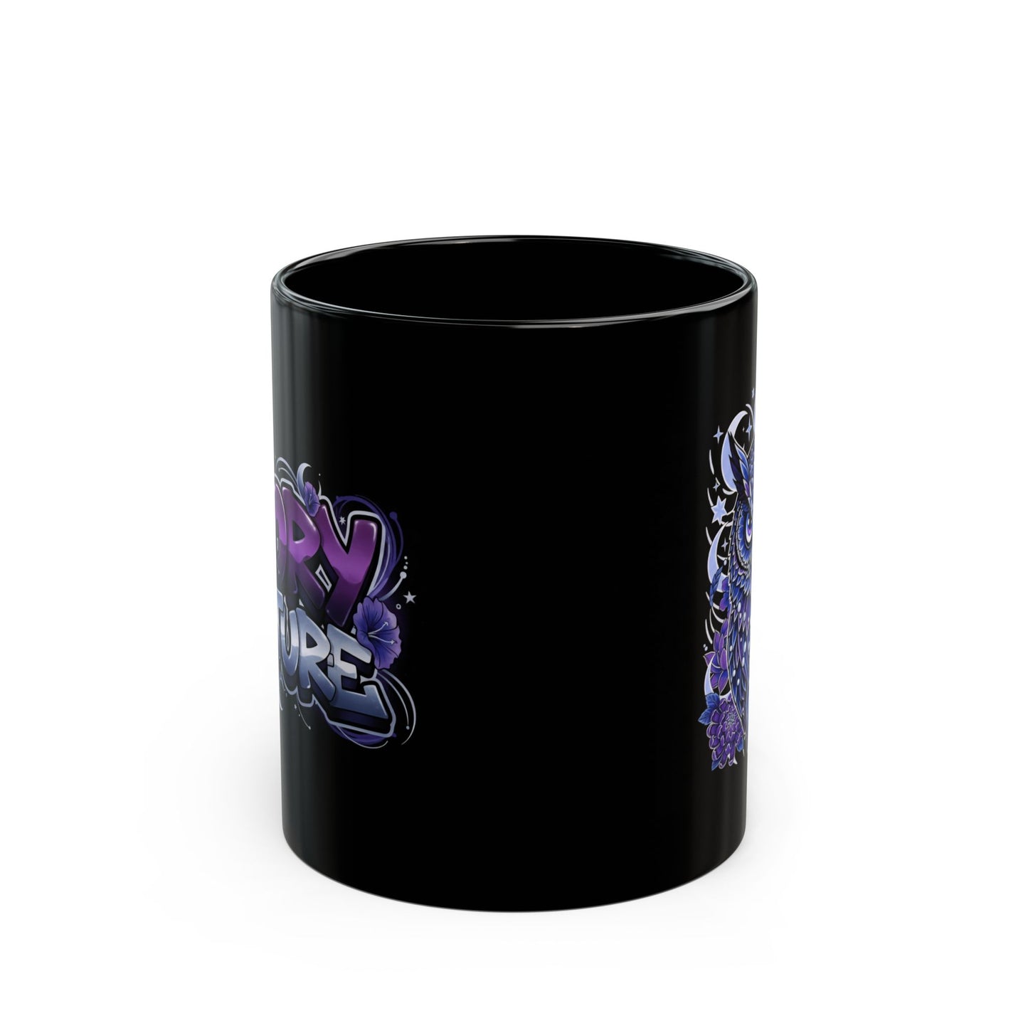 Midnight Owl Mug — Purple Mystic Owl Coffee Cup (11oz & 15oz)