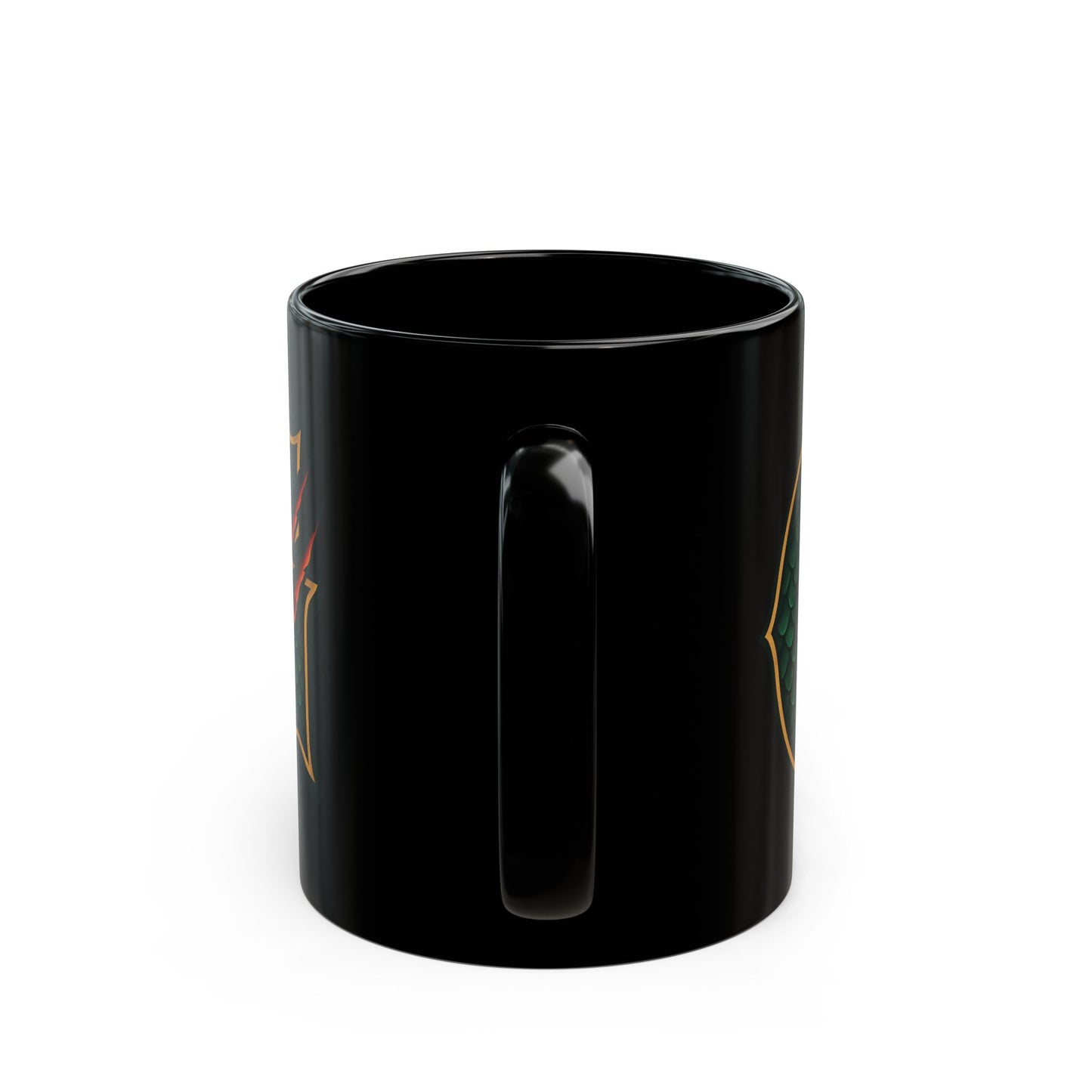 Dragon Claw Monogram G Mug — Black Ceramic Coffee Cup (11oz & 15oz)