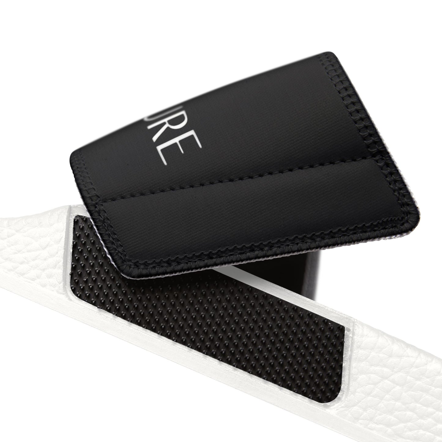 Men's Removable-Strap Slide Sandals — Black Branded Comfort Slides