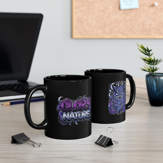Midnight Owl Mug — Purple Mystic Owl Coffee Cup (11oz & 15oz)