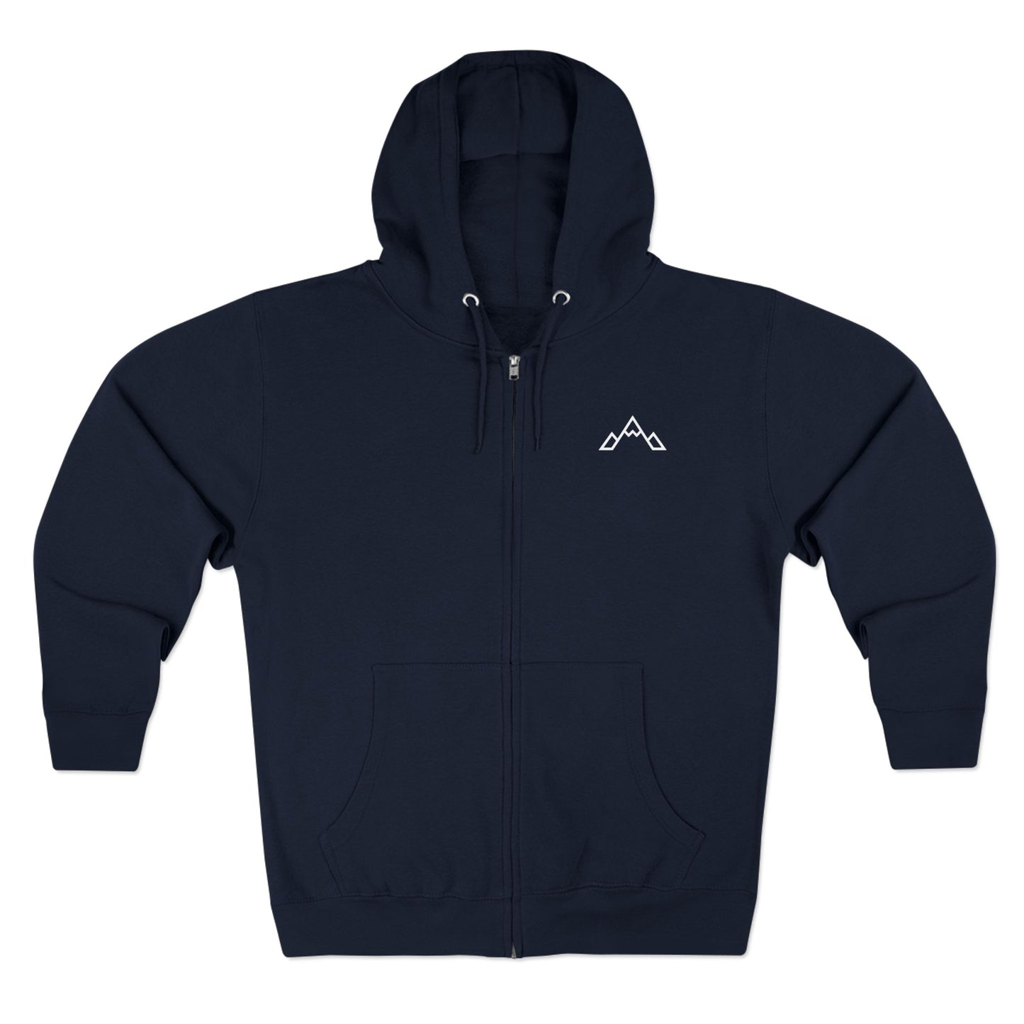 Zip Hoodie — Minimal Mountain Logo Lightweight Zip-Up Hoodie