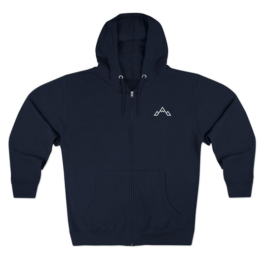 Zip Hoodie — Minimal Mountain Logo Lightweight Zip-Up Hoodie