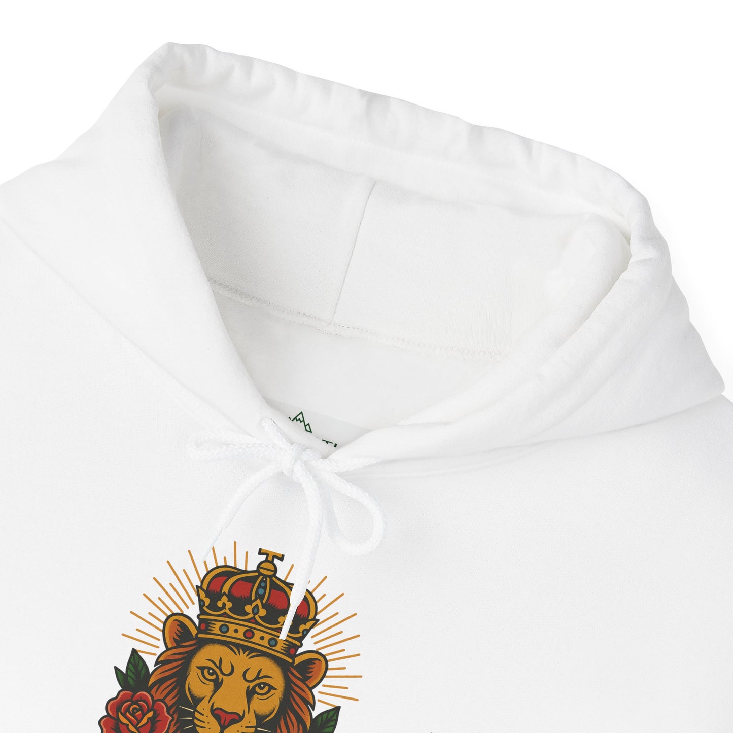 Lion & Roses Hoodie — "Glory Nature" Retro Graphic Sweatshirt