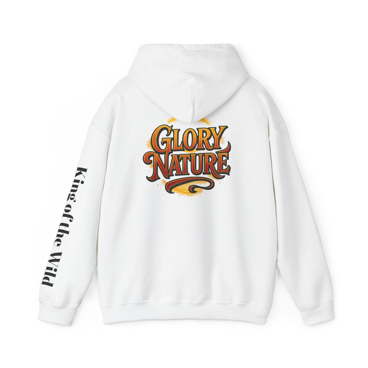 Lion & Roses Hoodie — "Glory Nature" Retro Graphic Sweatshirt