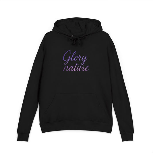Nature Glory Hoodie — Purple Floral Moon Graphic Hoodie