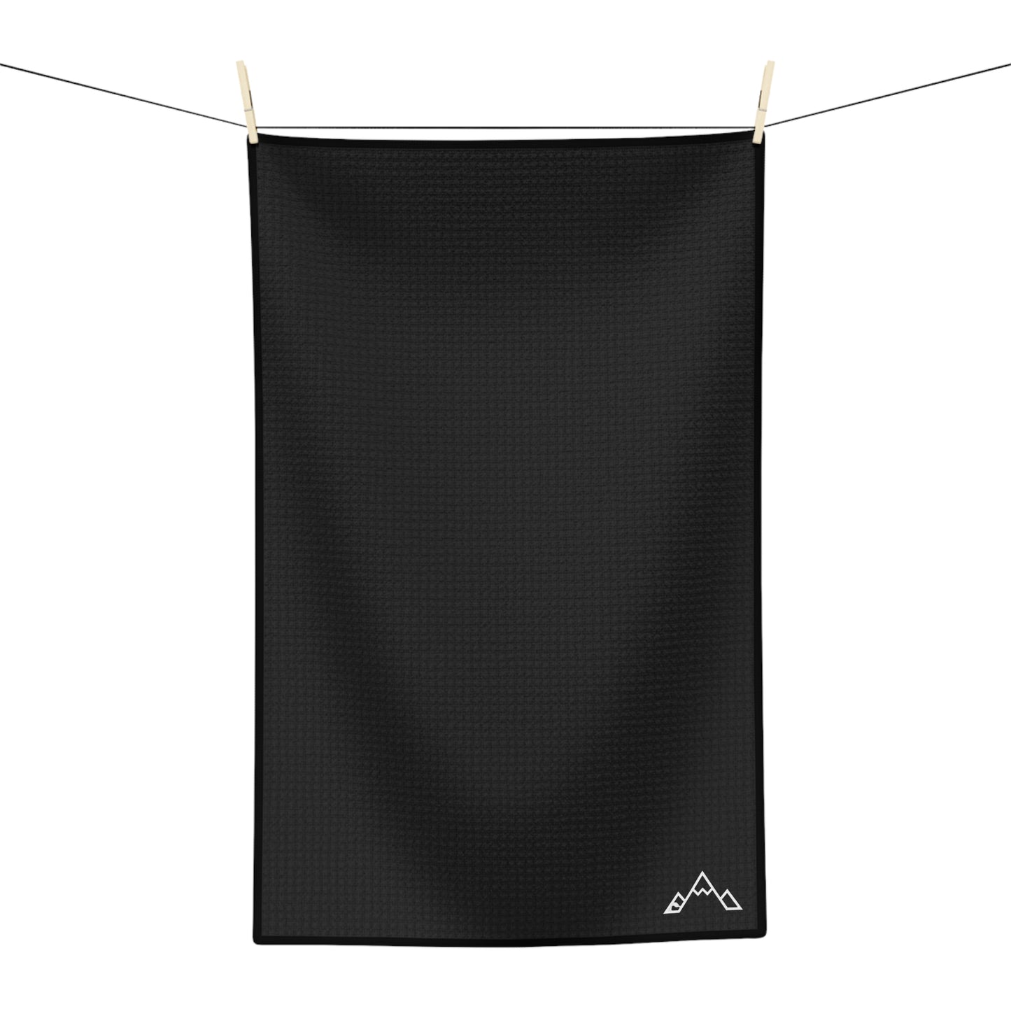 Microfiber Tea Towel - Minimal Black Mountain Corner Logo