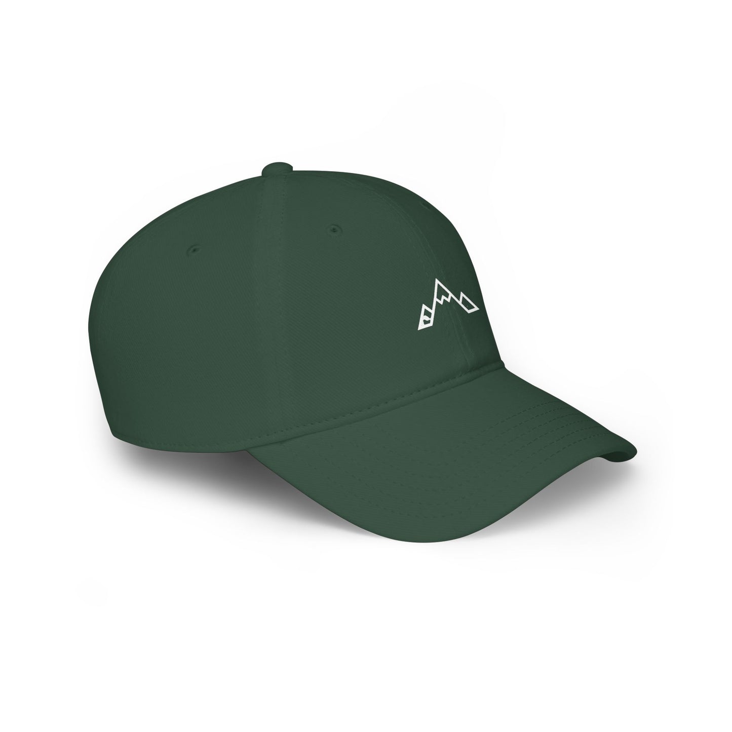 Minimal Mountain Logo Low Profile Baseball Cap — Outdoor Adventure Hat