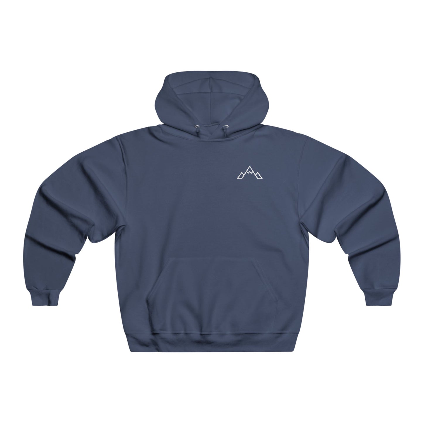 Minimal Mountain Hoodie — Forest Green Chest Logo Hooded Sweatshirt