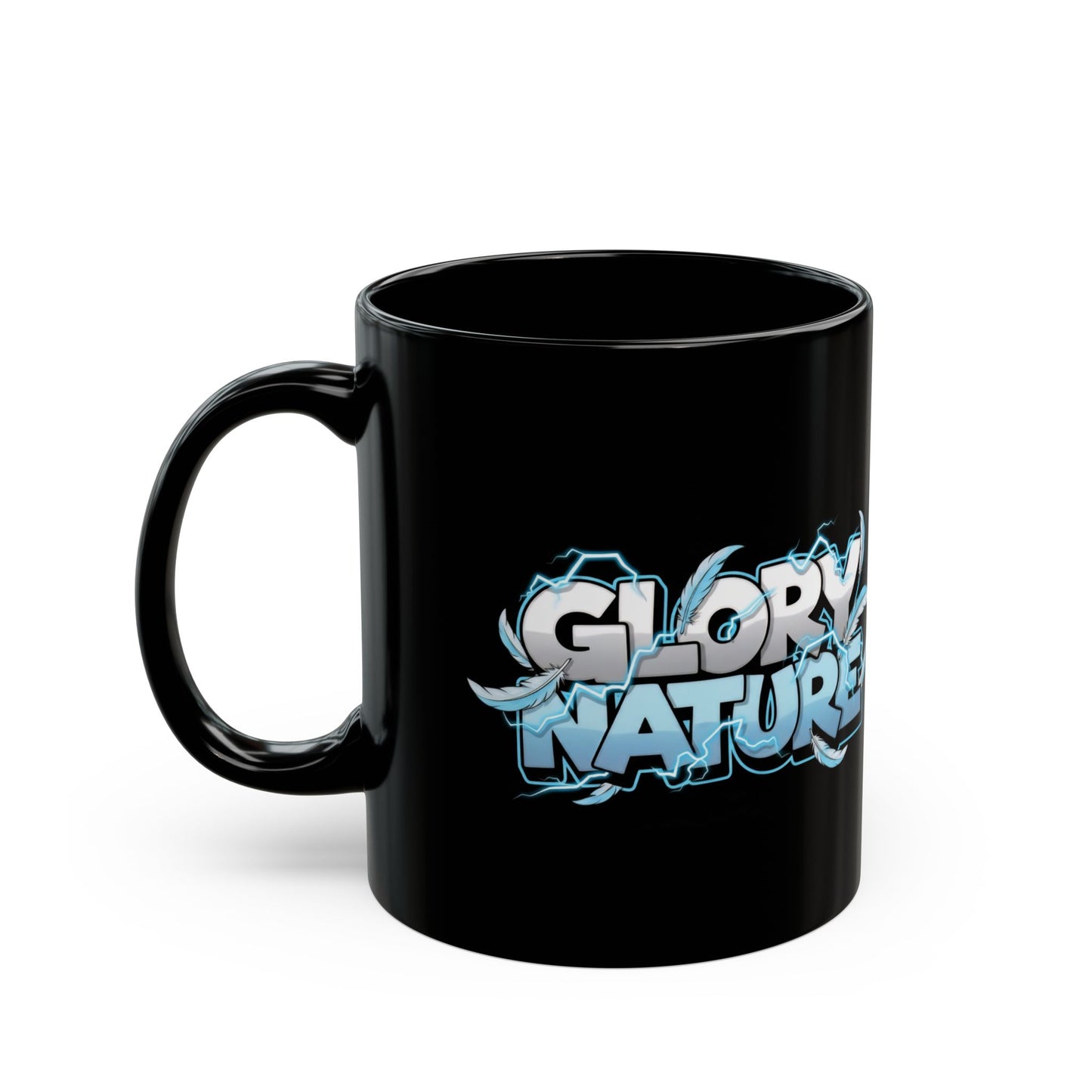 Eagle Crest Black Mug – 'Glory & Future' Graphic Coffee Cup (11oz/15oz)