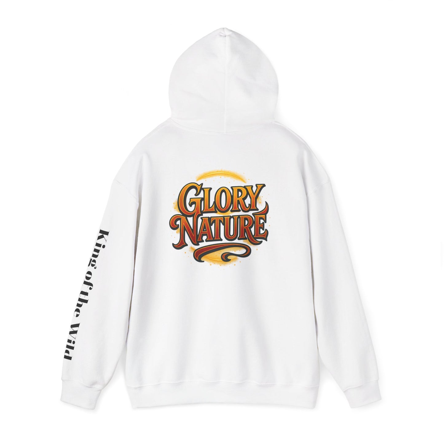 Lion & Roses Hoodie — "Glory Nature" Retro Graphic Sweatshirt