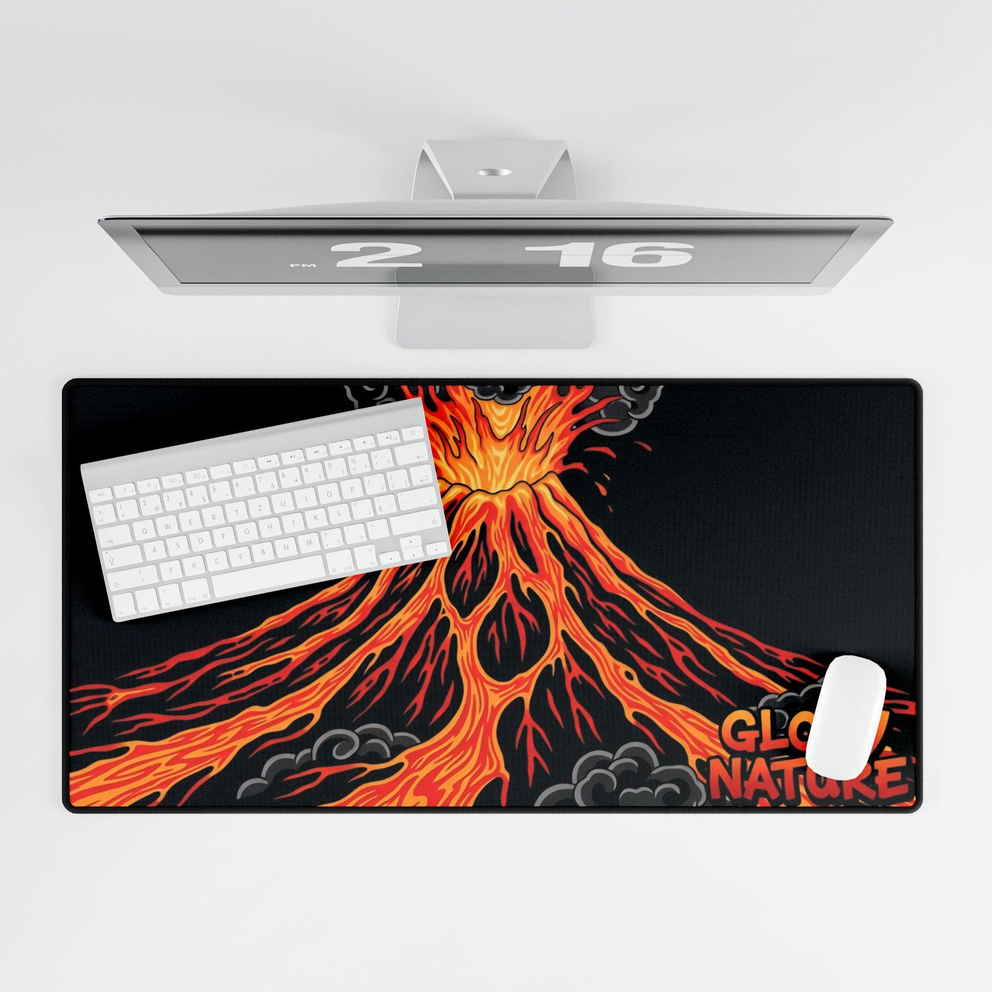 Volcanic Eruption Gaming Desk Mat – “Glory Nature” Lava Mousepad