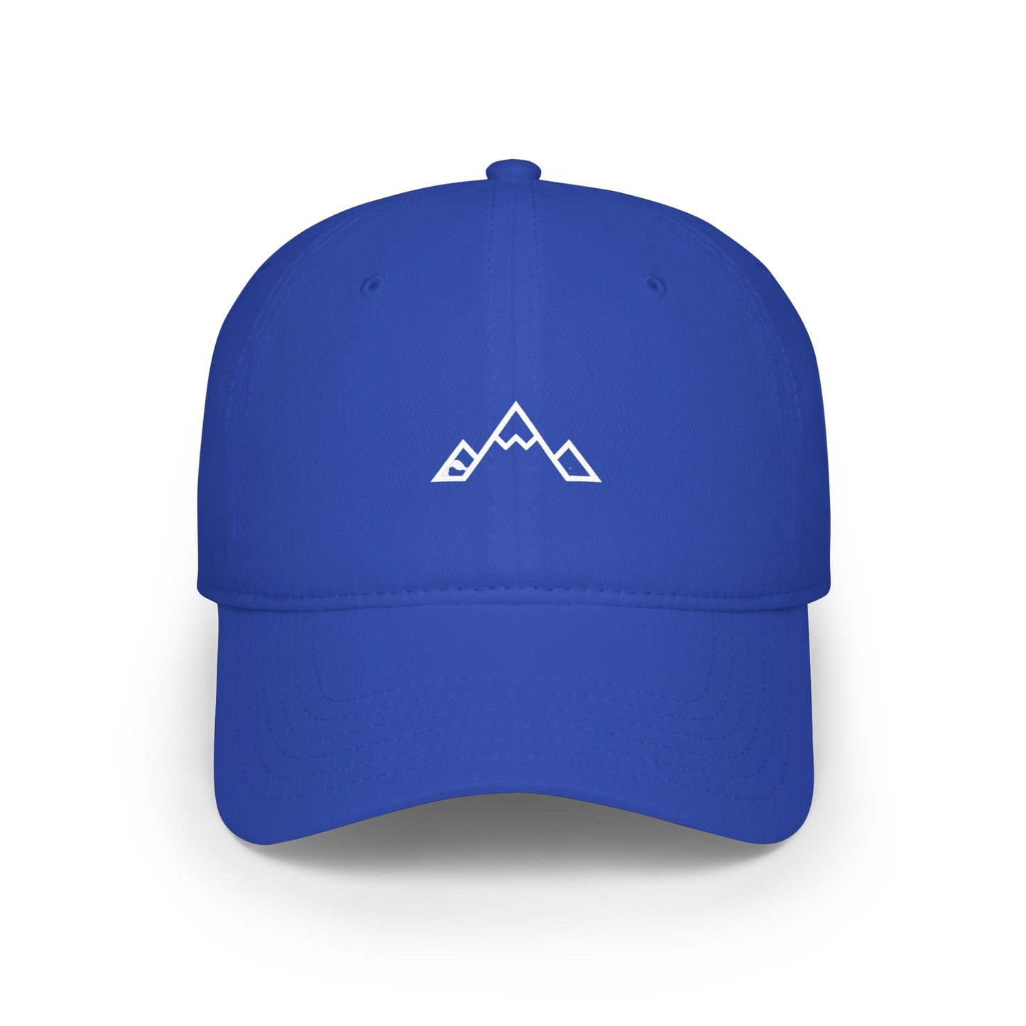 Minimal Mountain Logo Low Profile Baseball Cap — Outdoor Adventure Hat