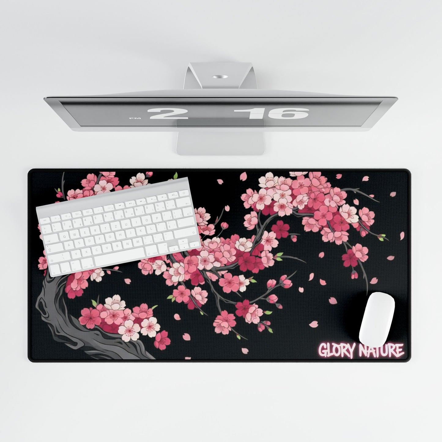 Cherry Blossom Desk Mat — Large Floral Gaming/Office Mouse Pad
