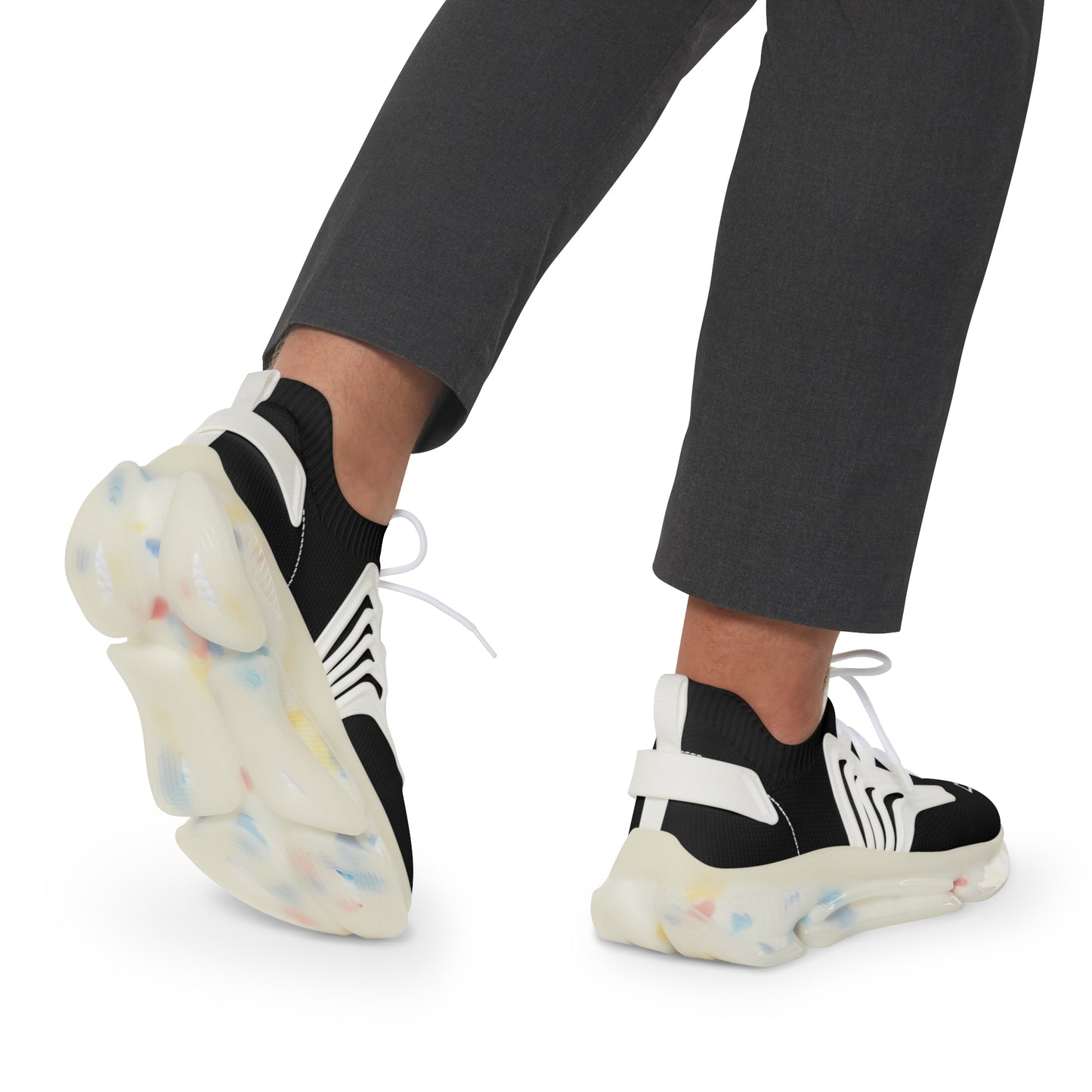 Mesh Sneakers — Men's Lightweight Athletic Shoes with Mountain Logo