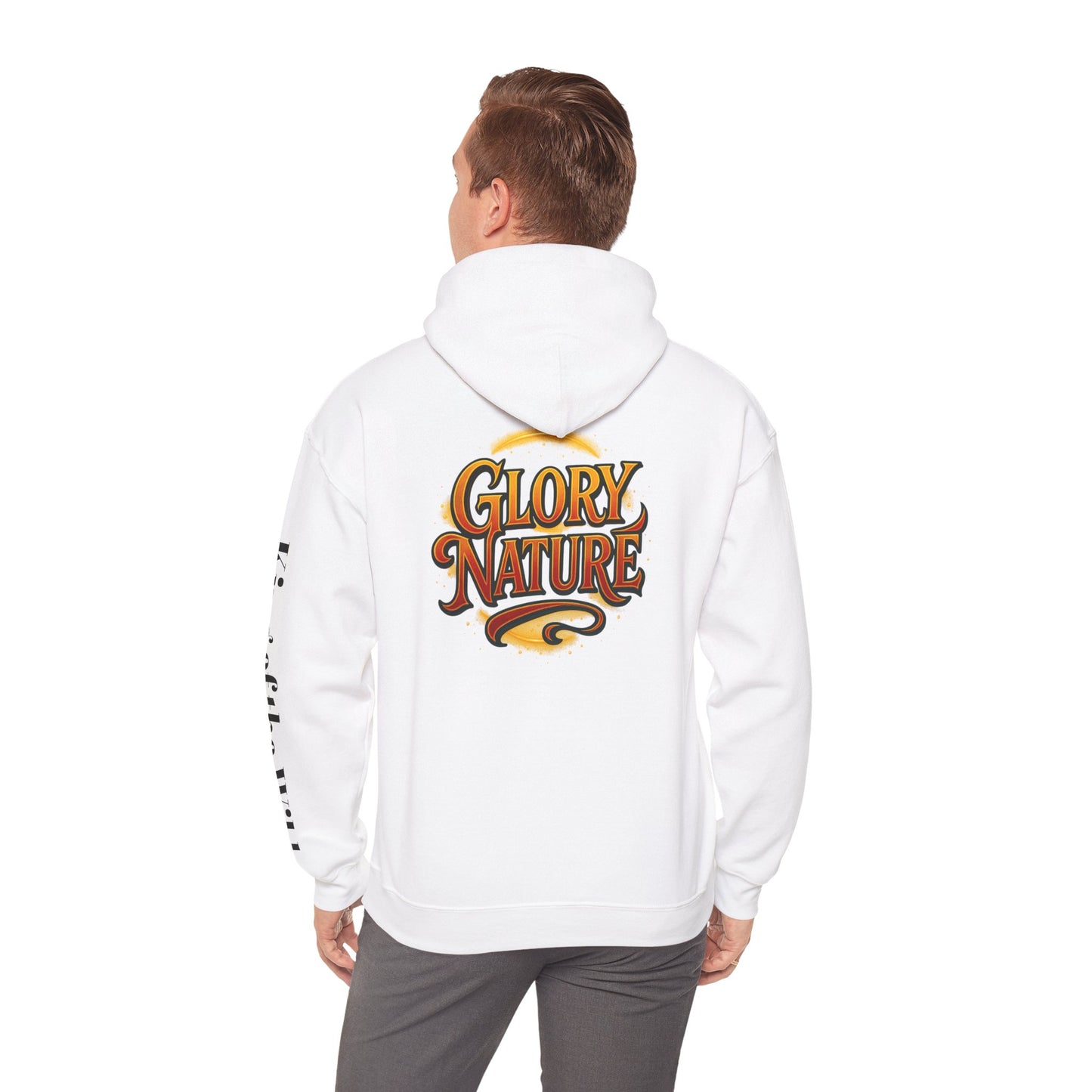 Lion & Roses Hoodie — "Glory Nature" Retro Graphic Sweatshirt