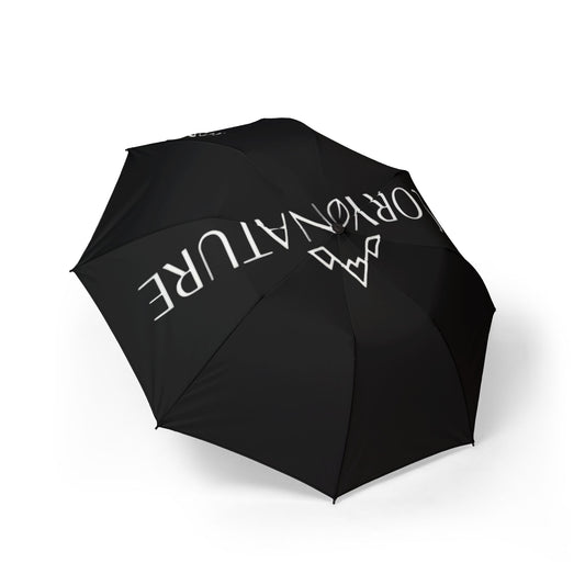 Foldable Umbrella — Black Semi‑Automatic Rain Umbrella with 'ORONATURE' Logo