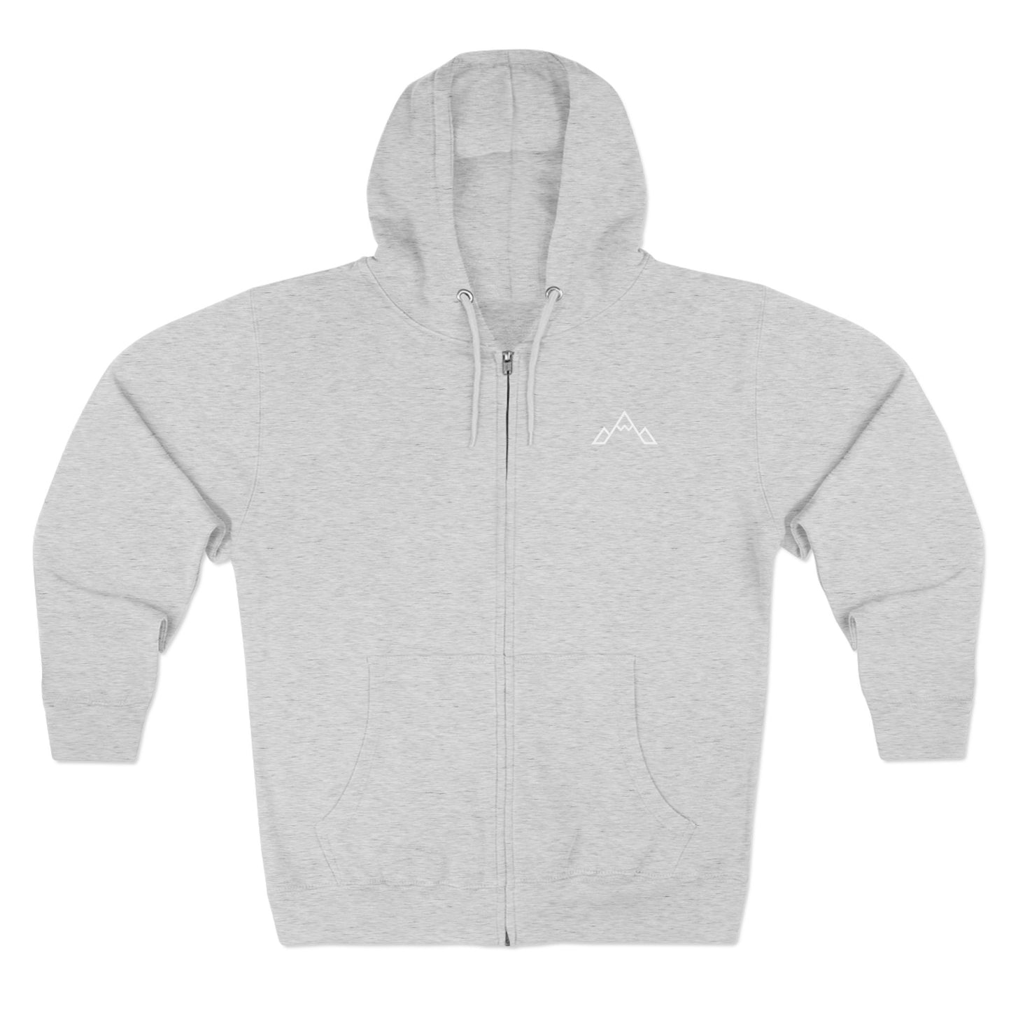Zip Hoodie — Minimal Mountain Logo Lightweight Zip-Up Hoodie