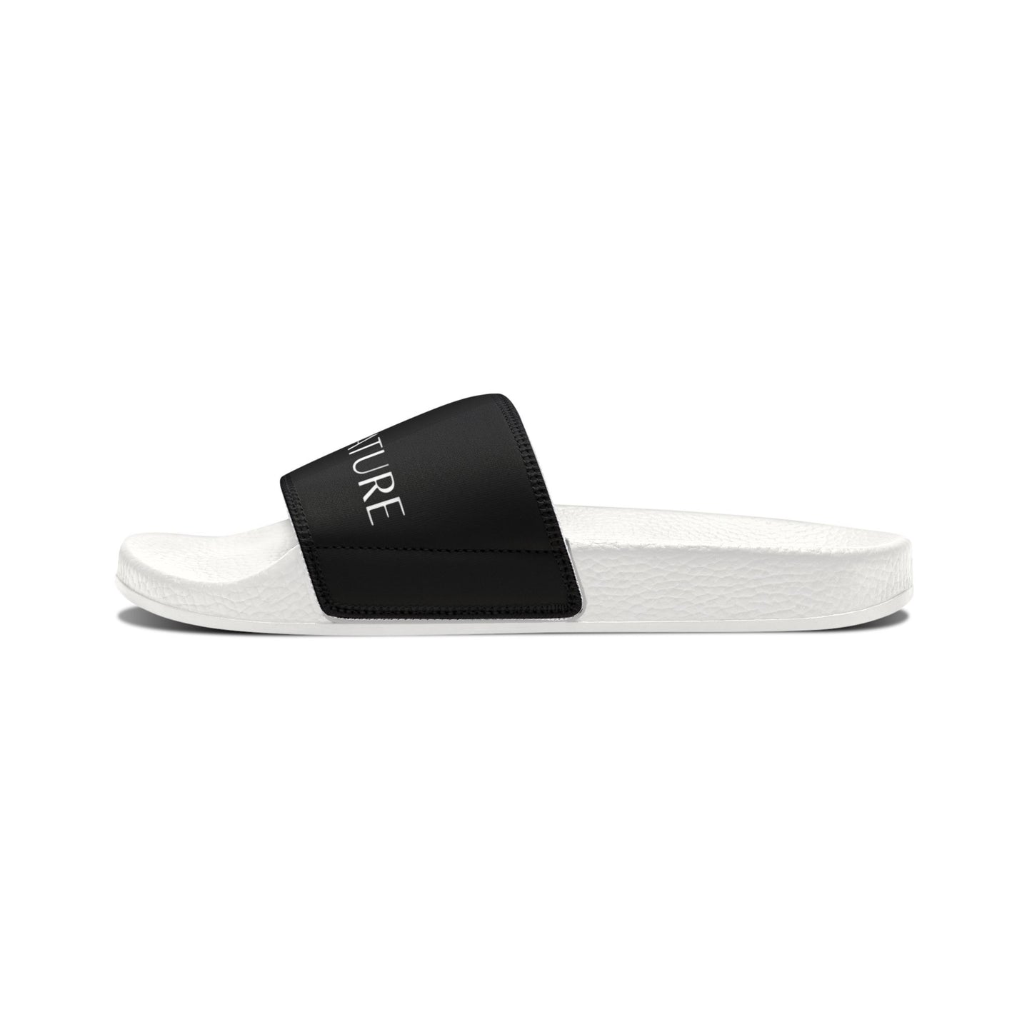 Men's Removable-Strap Slide Sandals — Black Branded Comfort Slides