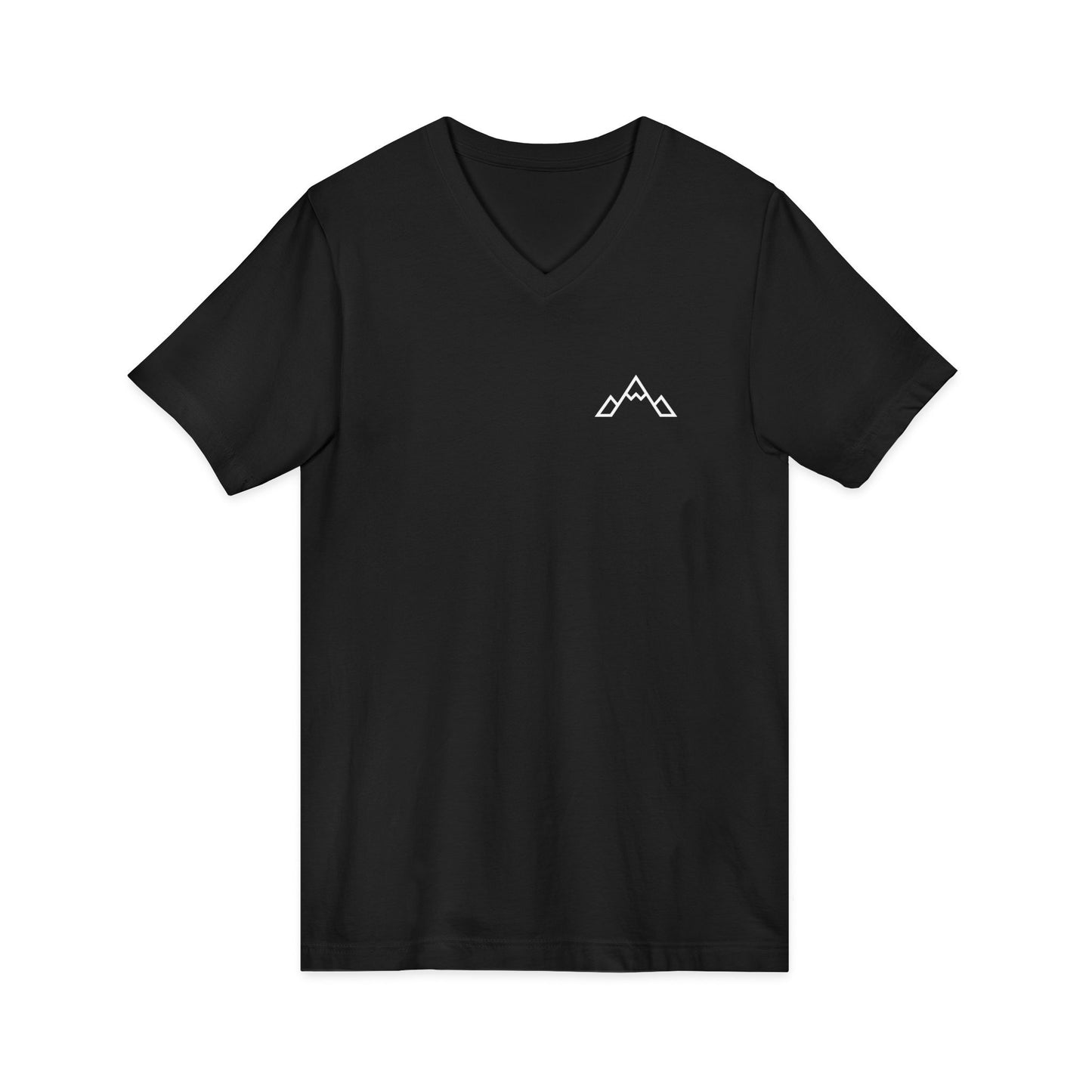 Nature Mountain V-Neck Tee — "Glory Nature" Outdoor Adventure Shirt