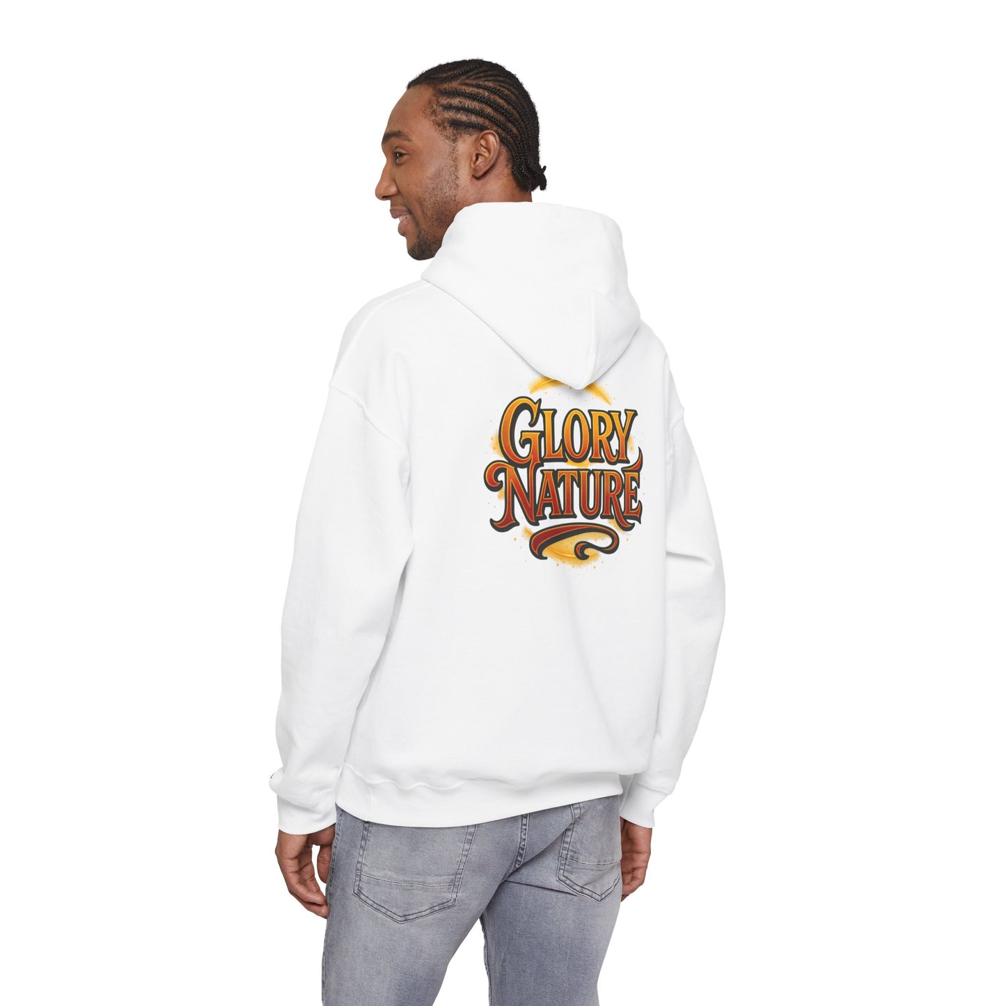 Lion & Roses Hoodie — "Glory Nature" Retro Graphic Sweatshirt