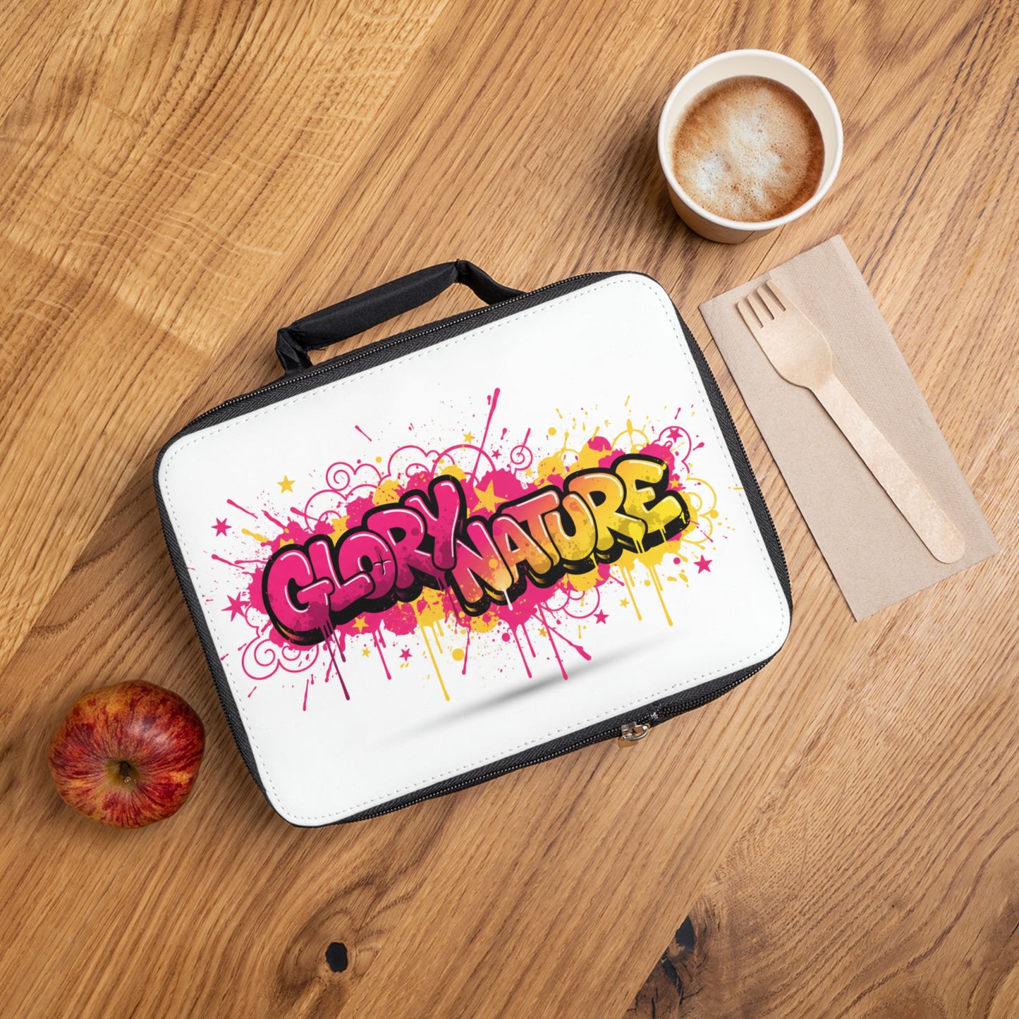 Lunch Bag — Colorful 'GLORY NATURE' Graffiti Insulated Lunchbox