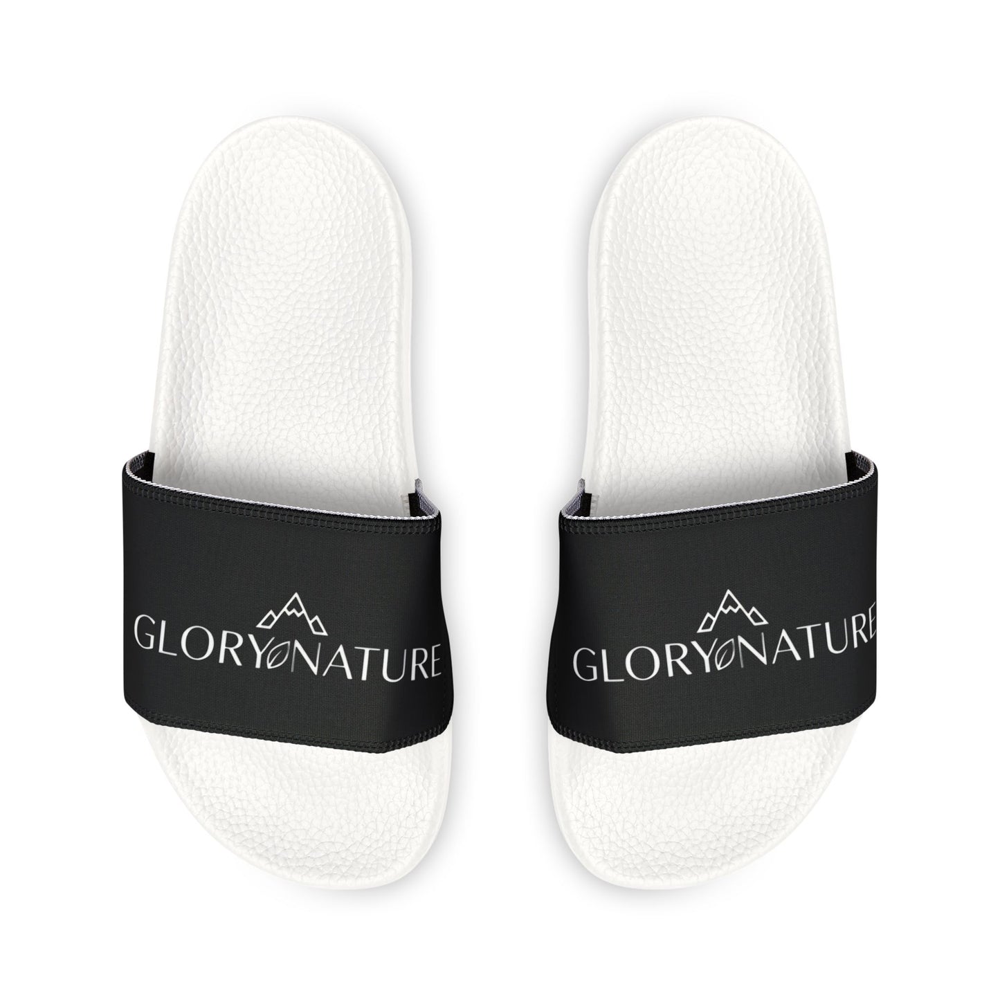 Men's Removable-Strap Slide Sandals — Black Branded Comfort Slides