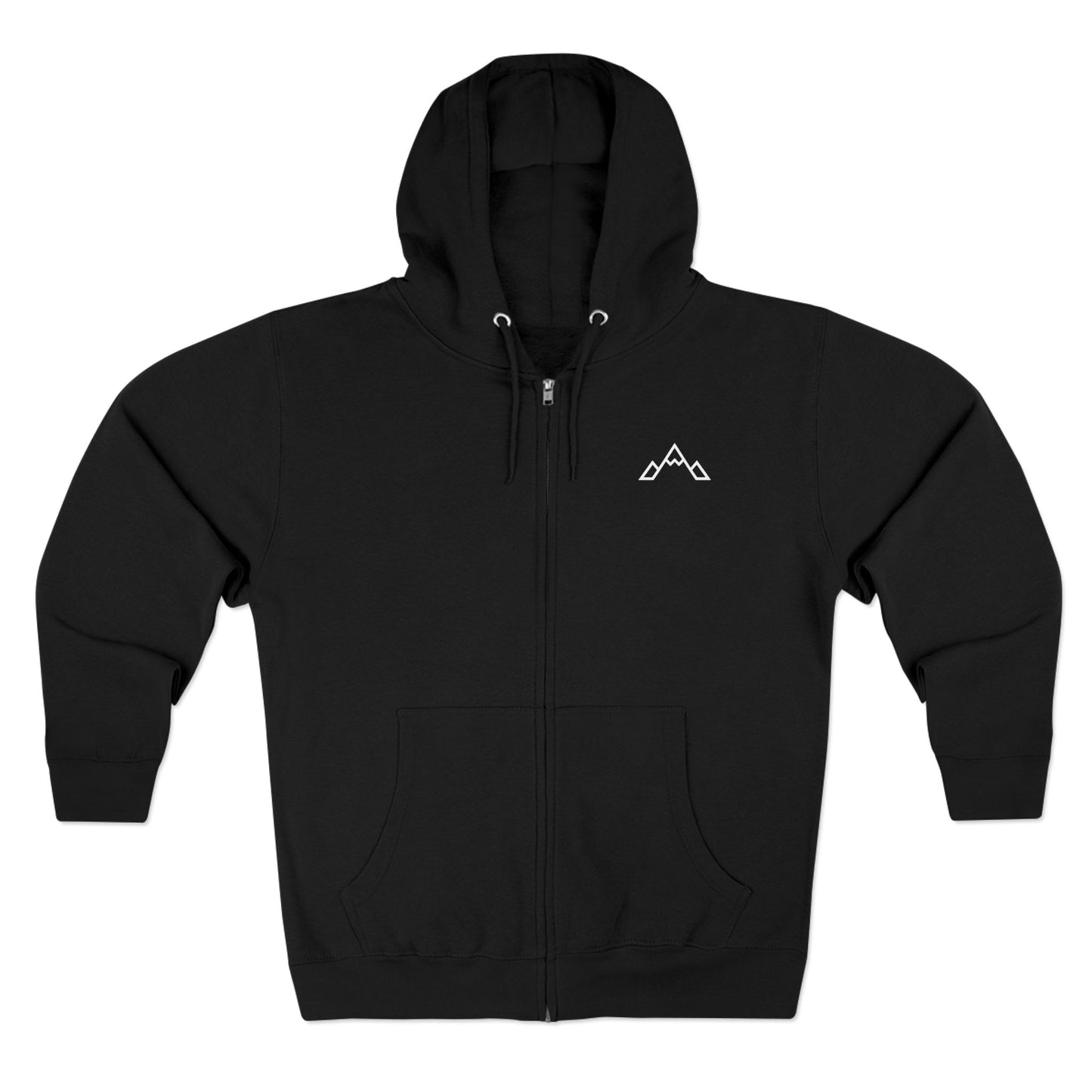 Zip Hoodie — Minimal Mountain Logo Lightweight Zip-Up Hoodie