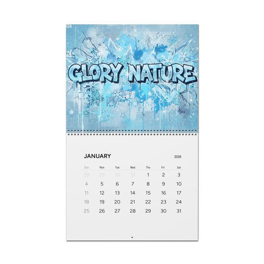 Glory Nature 2026 Wall Calendar — Graffiti Art Monthly Calendar