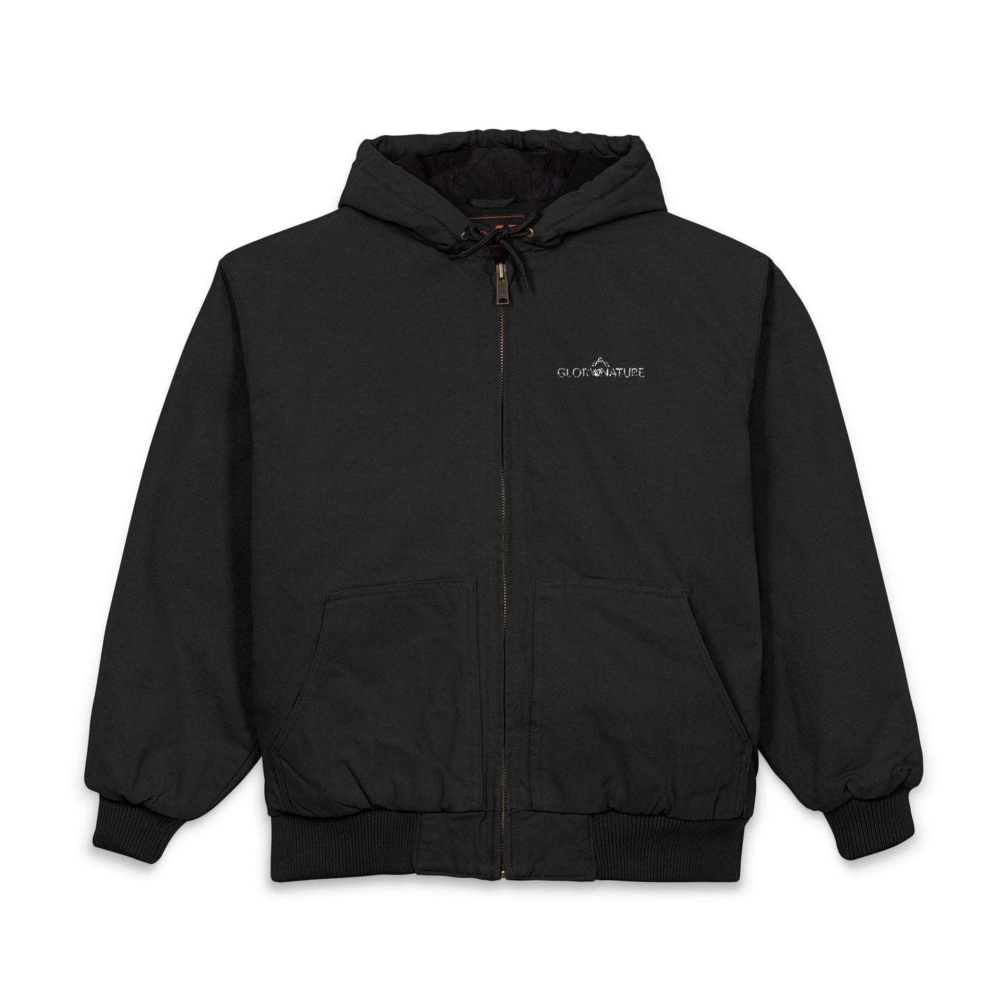 Embroidered Work Jacket – Rugged Hooded Duck Cloth Jacket with Subtle Chest Logo