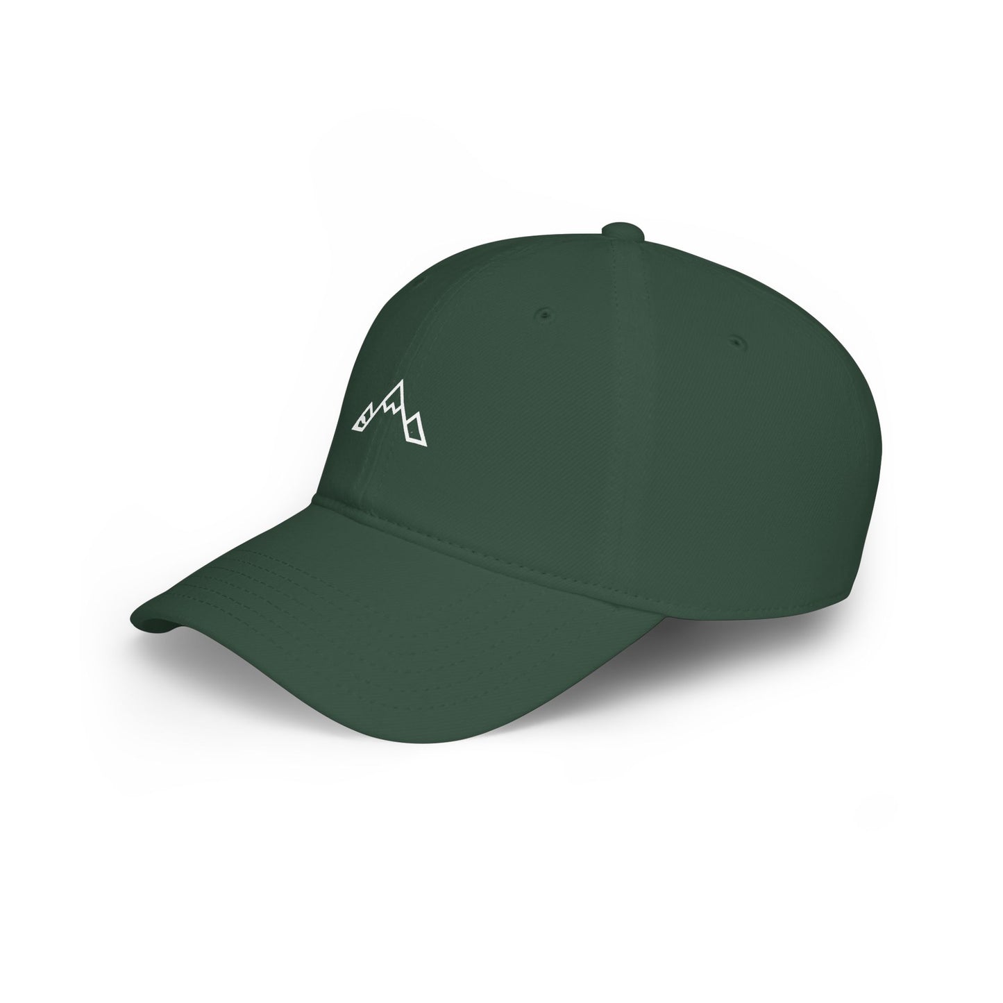 Minimal Mountain Logo Low Profile Baseball Cap — Outdoor Adventure Hat