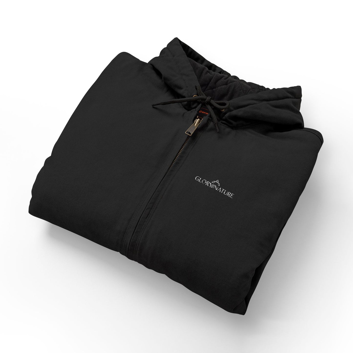 Embroidered Work Jacket – Rugged Hooded Duck Cloth Jacket with Subtle Chest Logo